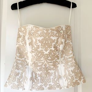 White House Black Market EMBROIDERED BUSTIER size 2